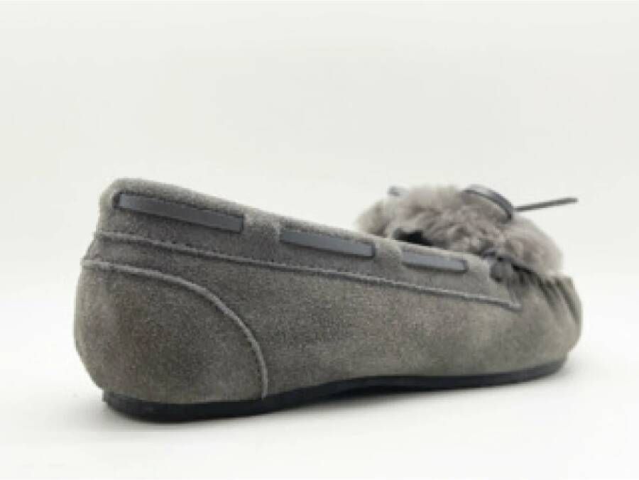 Thies 1856 Grijze Sheepskin Mocassins voor Dames