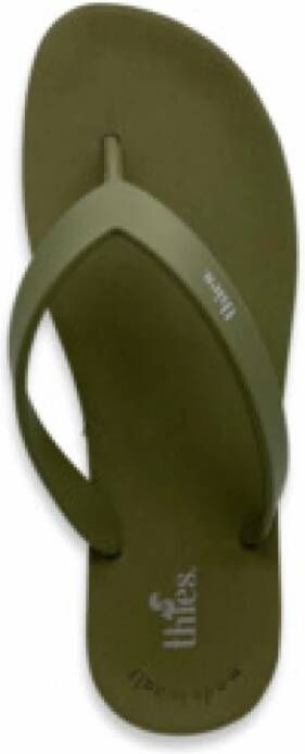 Thies 1856 Groene vegan Eco Thong sandalen
