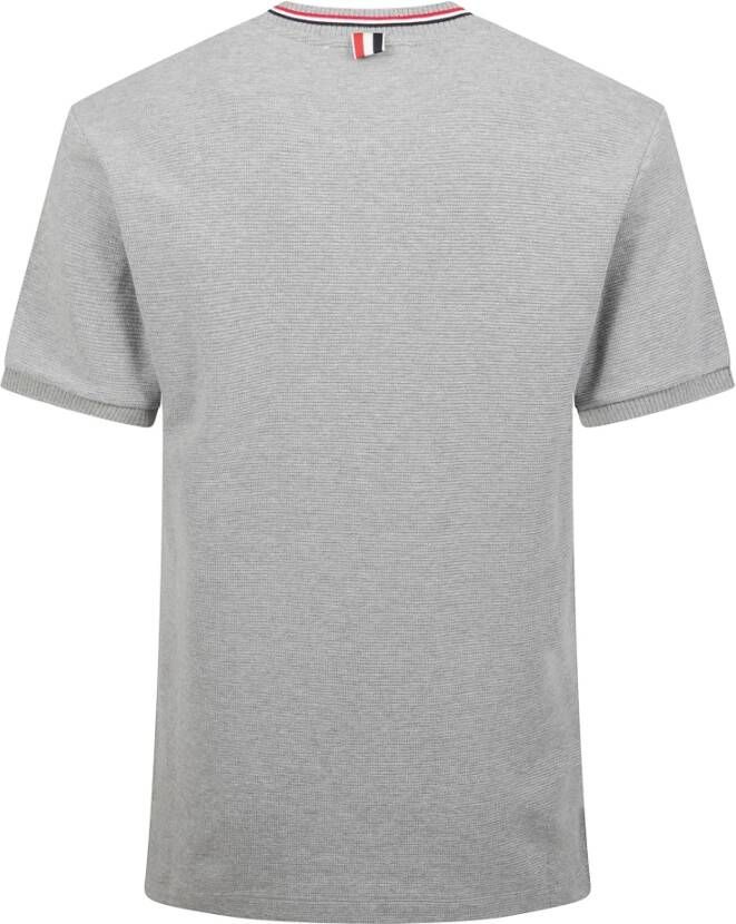 Thom Browne Katoenen T-shirt met korte mouwen en ribboord