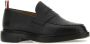 Thom Browne Klassieke zwarte leren loafers - Thumbnail 2
