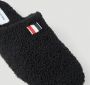 Thom Browne Shearling Slippers met Logo Tab Black Heren - Thumbnail 3