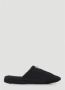 Thom Browne Shearling Slippers met Logo Tab Black Heren - Thumbnail 6