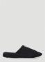 Thom Browne Shearling Slippers met Logo Tab Black Dames - Thumbnail 6