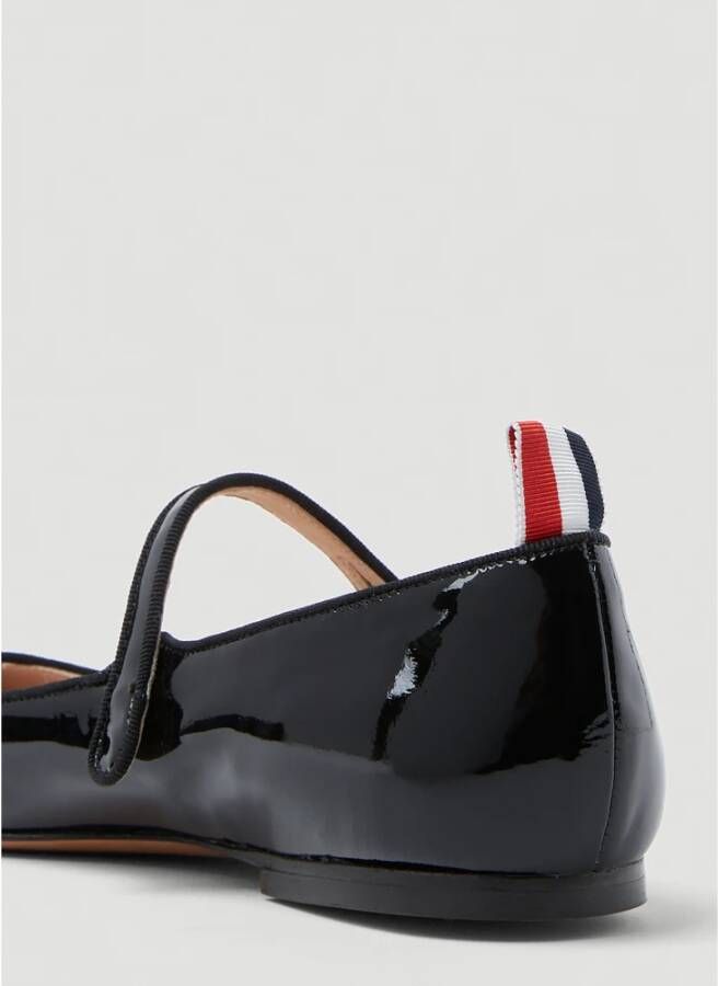 Thom Browne Puntige Thom John Ballerina Flats Zwart Dames