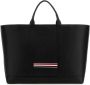 Thom Browne Stijlvolle zwarte leren boodschappentas - Thumbnail 2