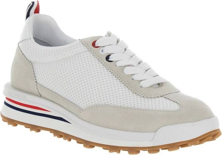 Thom Browne Witte Tech Runner Sneakers Nylon Zool White Dames