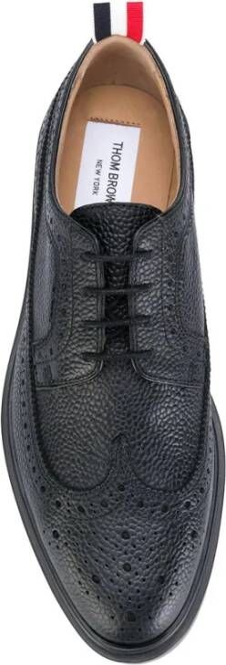 Thom Browne Zwarte leren brogues met perforatiedetails Black Dames