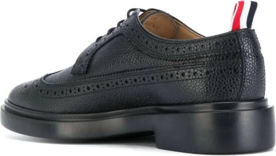 Thom Browne Zwarte leren brogues met perforatiedetails Black Dames