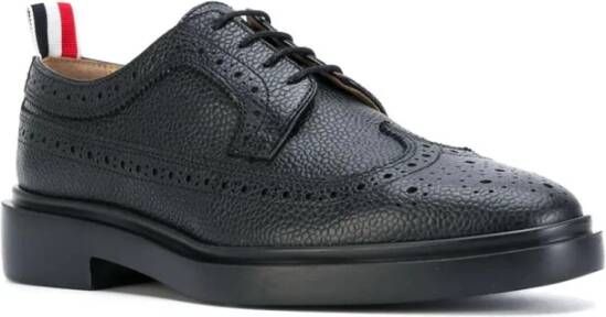 Thom Browne Zwarte leren brogues met perforatiedetails Black Dames