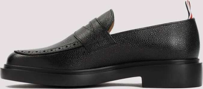 Thom Browne Zwarte Leren Loafers Black Dames