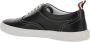 Thom Browne Zwarte Logo Tab Leren Sneakers Black Heren - Thumbnail 3