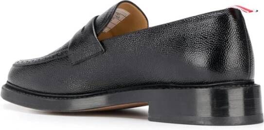 Thom Browne Zwarte Penny Loafers met Brogue Details Black Heren