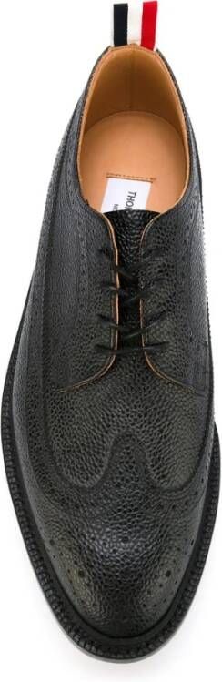 Thom Browne Zwarte platte schoenen Elegant stijl Black Heren