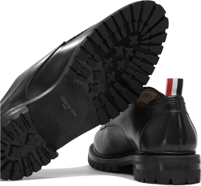 Thom Browne Zwarte Veterschoenen van Leer