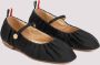 Thom Browne Zwarte Zijden Ballerinas Ronde Neus Black Dames - Thumbnail 3