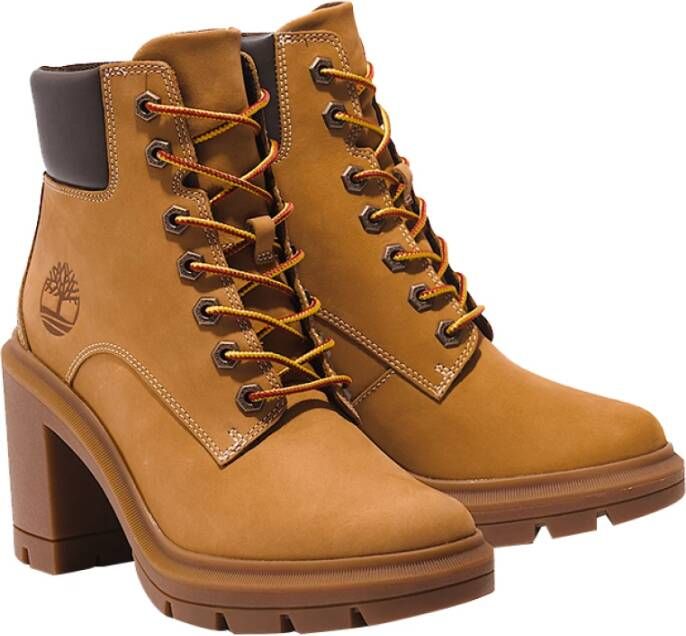 Timberland Beige Suède Enkellaarzen voor Dames Brown Dames