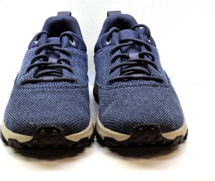 Timberland Blauwe Canvas Blucher Stijl Schoenen met Rubberen Zool Blue Heren
