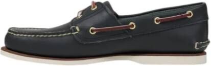 Timberland Blauwe Leren Mocassins met Rubberen Zool
