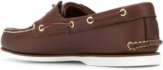 Timberland Bruin Leren Mocassin Platte Schoenen Brown Heren