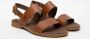 Timberland Bruine Dubbele Band Leren Sandalen Brown Dames - Thumbnail 3