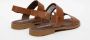 Timberland Bruine Dubbele Band Leren Sandalen Brown Dames - Thumbnail 5