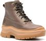 Timberland Bruine leren enkellaarsjes met veters Brown Dames - Thumbnail 3
