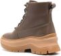 Timberland Bruine leren enkellaarsjes met veters Brown Dames - Thumbnail 4