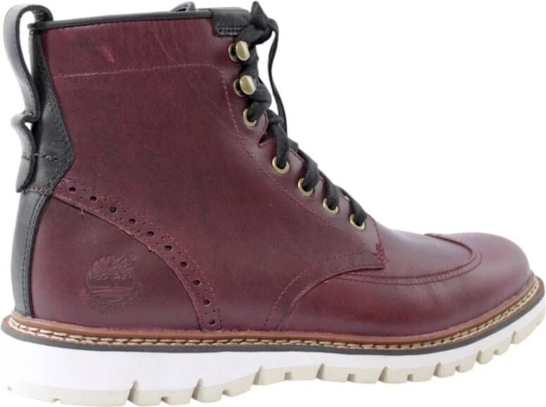 Timberland Burgundy Leren Laarzen Red Heren