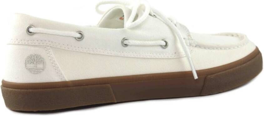 Timberland Canvas Bootschoenen in Wit