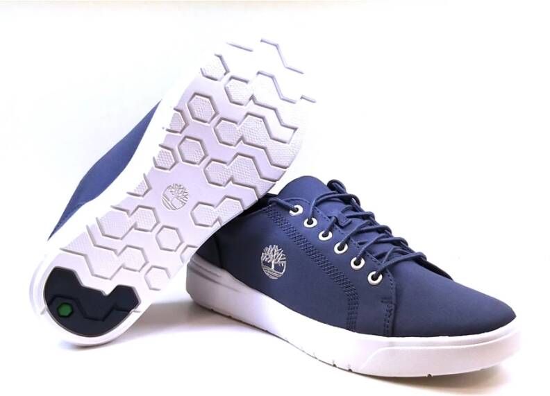 Timberland Canvas Slip-On Sneaker Navy White Blue Heren