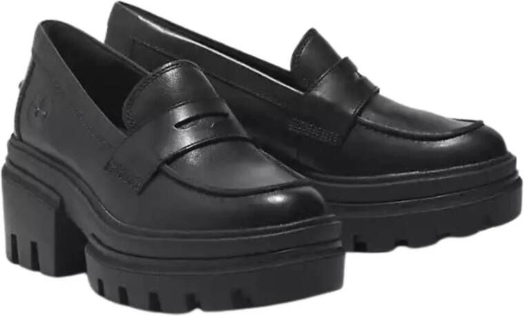 Timberland Dames Slip-On Leren Mocassin met Hak Black Dames