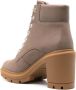Timberland Beige Leren Enkellaarzen met Rubberen Zool Beige Dames - Thumbnail 16