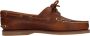 Timberland Handgemaakte Leren Bootschoenen Brown Heren - Thumbnail 15