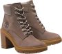 Timberland Beige Leren Enkellaarzen met Rubberen Zool Beige Dames - Thumbnail 5