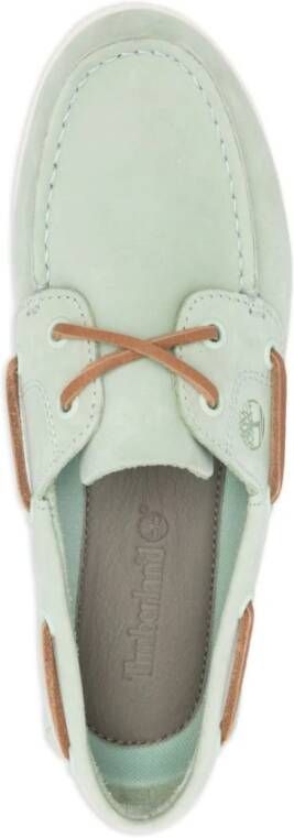 Timberland Groene Veterschoenen met Platte Zool