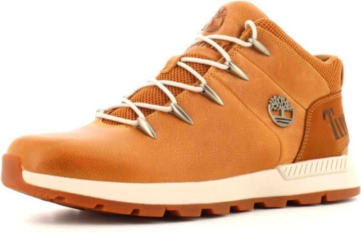 Timberland Leren Veterschoenen Brown Heren