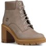 Timberland Beige Leren Enkellaarzen met Rubberen Zool Beige Dames - Thumbnail 8