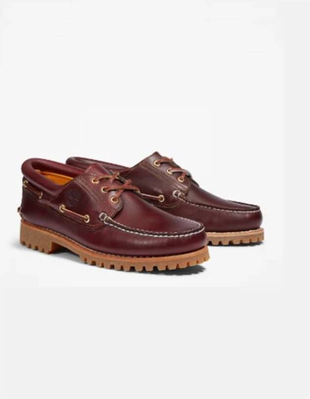 Timberland Paarse Leren Casual Schoenen Purple Heren