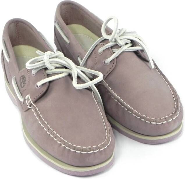 Timberland Paarse Nubuck Casual Schoenen Purple Dames