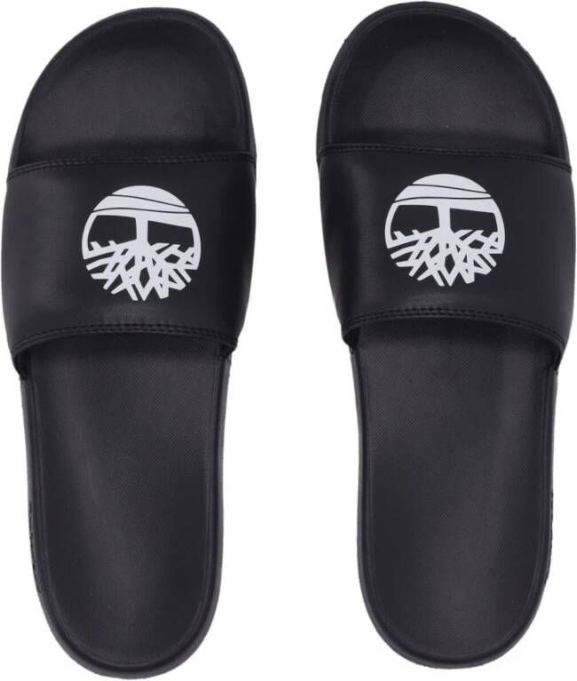 Timberland Sports Slide Heren Slippers Zwart Wit Black Heren