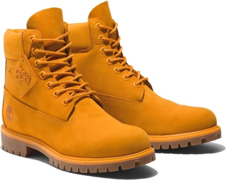 Timberland Suède herenlaarzen met logo Yellow Heren