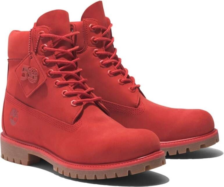 Timberland Suède Leren Heren Enkellaarzen Red Heren