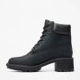 Timberland Zwarte Suède Veterschoen Blokhaklaarzen Black Dames - Thumbnail 5