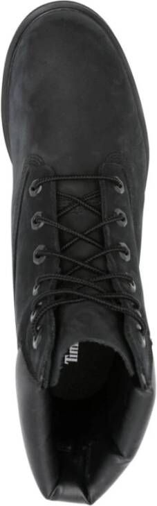 Timberland Zwarte Suède Veterschoen Blokhaklaarzen Black Dames