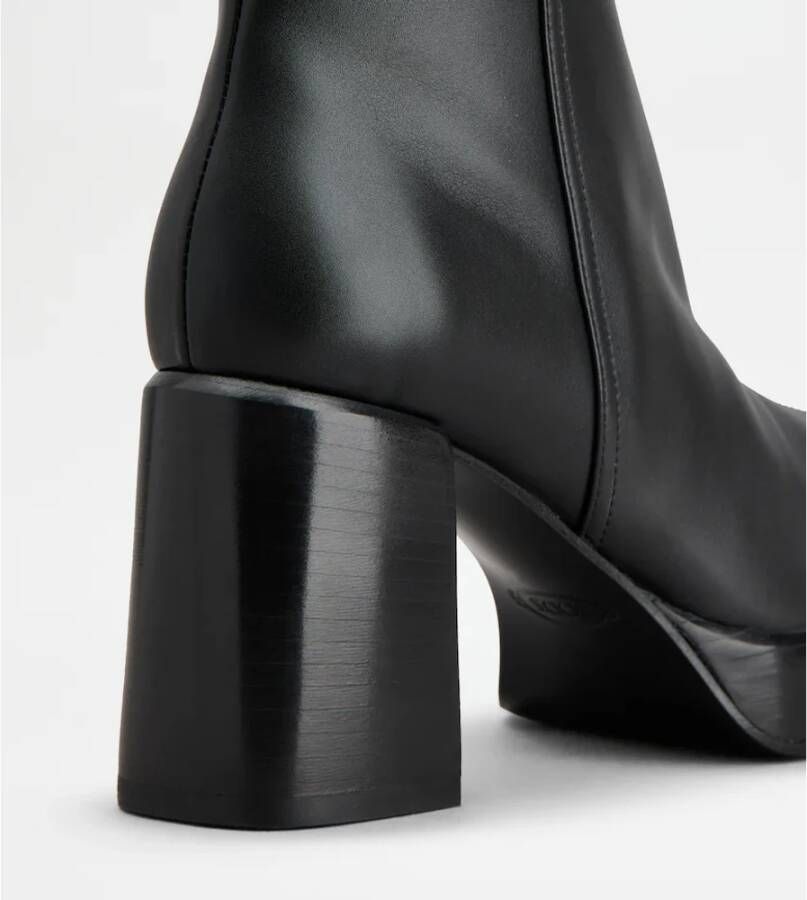 Tod's 80mm vierkante neus leren laarzen