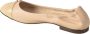 TOD'S Logo Strap Leren Ballerina's Off White Dames - Thumbnail 8