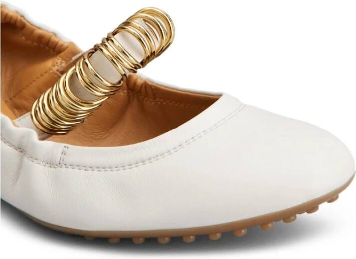 Tod's Beige Elastische Band Ronde Neus Schoenen