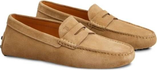 TOD'S Beige Instap Plat Schoenen Amandel Teen Beige Heren