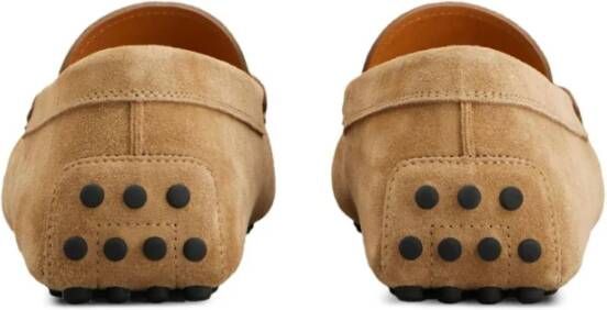 TOD'S Beige Instap Plat Schoenen Amandel Teen Beige Heren