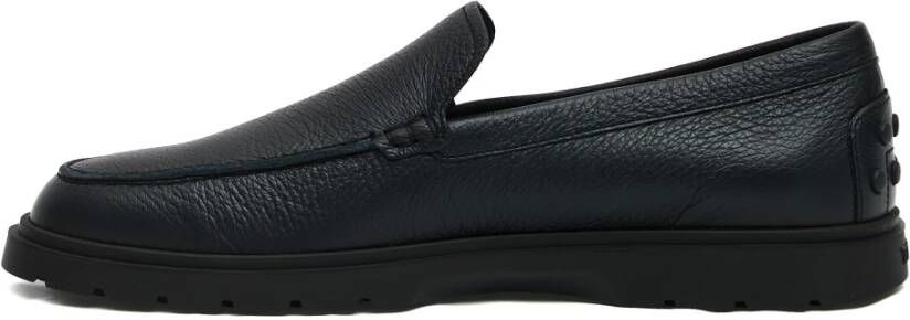 Tod's Blauwe Leren Loafers Hybride Zool